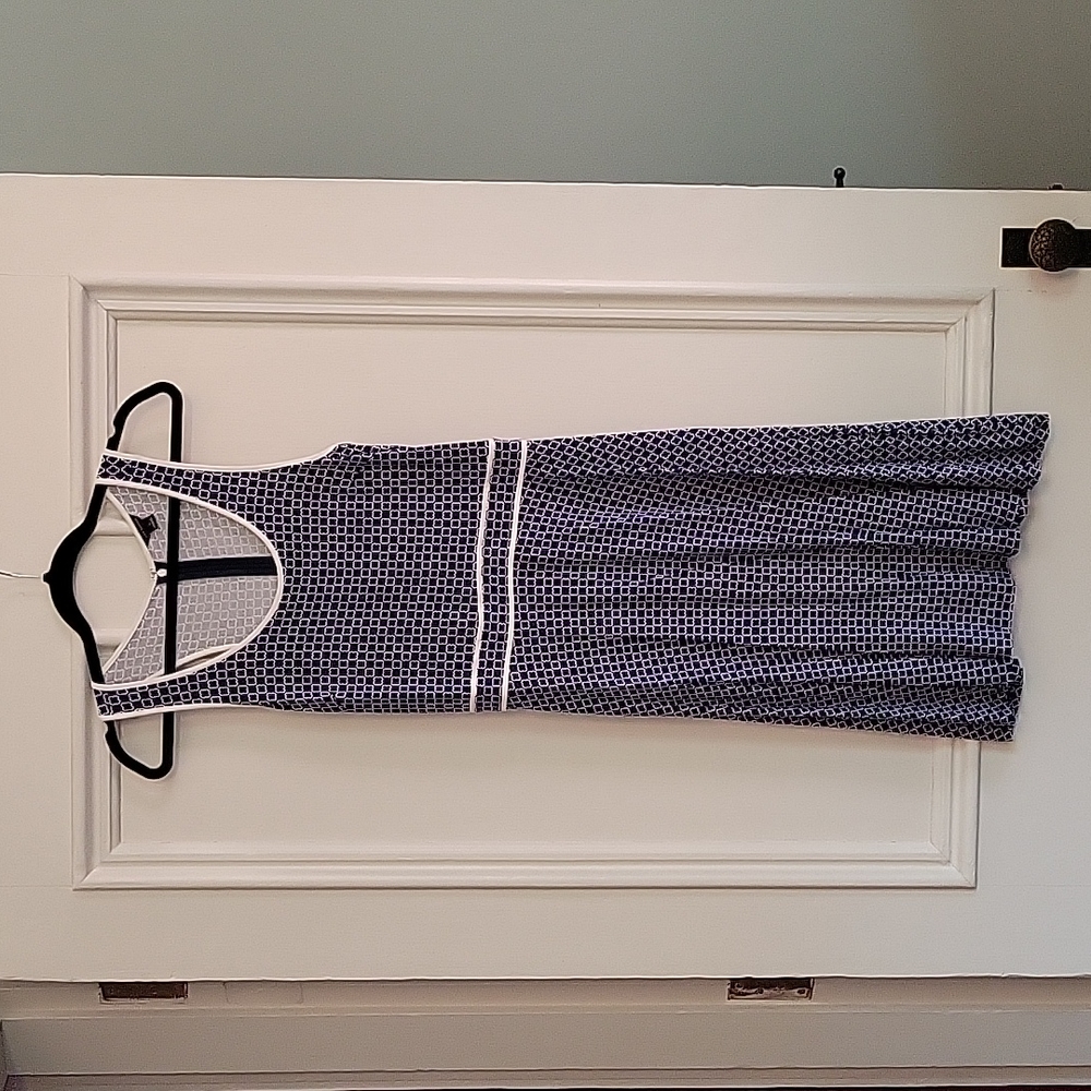 Ann Taylor, Size Small, Blue and White Dress